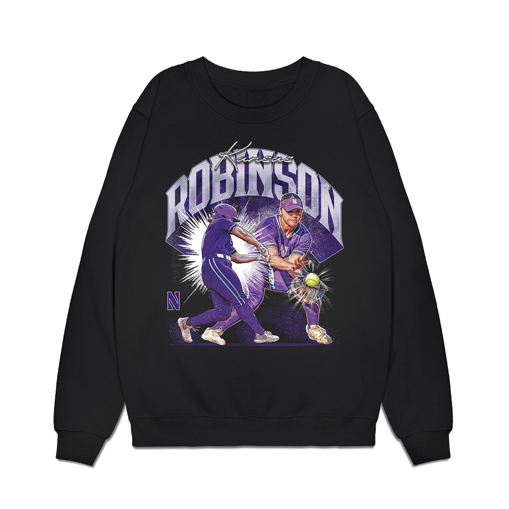 Northwestern - NCAA Softball : Kansas Robinson - Collage Premium Crewneck Sweatshirt-0