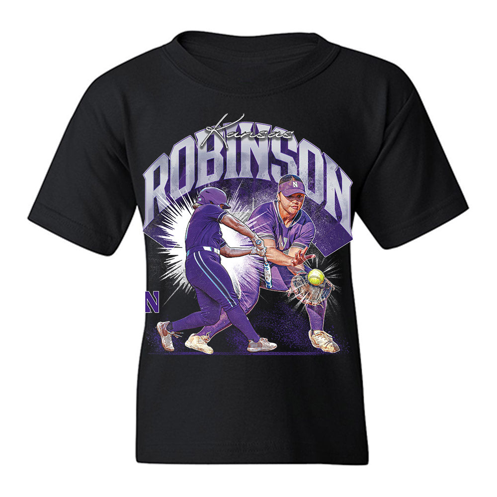 Northwestern - NCAA Softball : Kansas Robinson - Collage Youth T-Shirt-0
