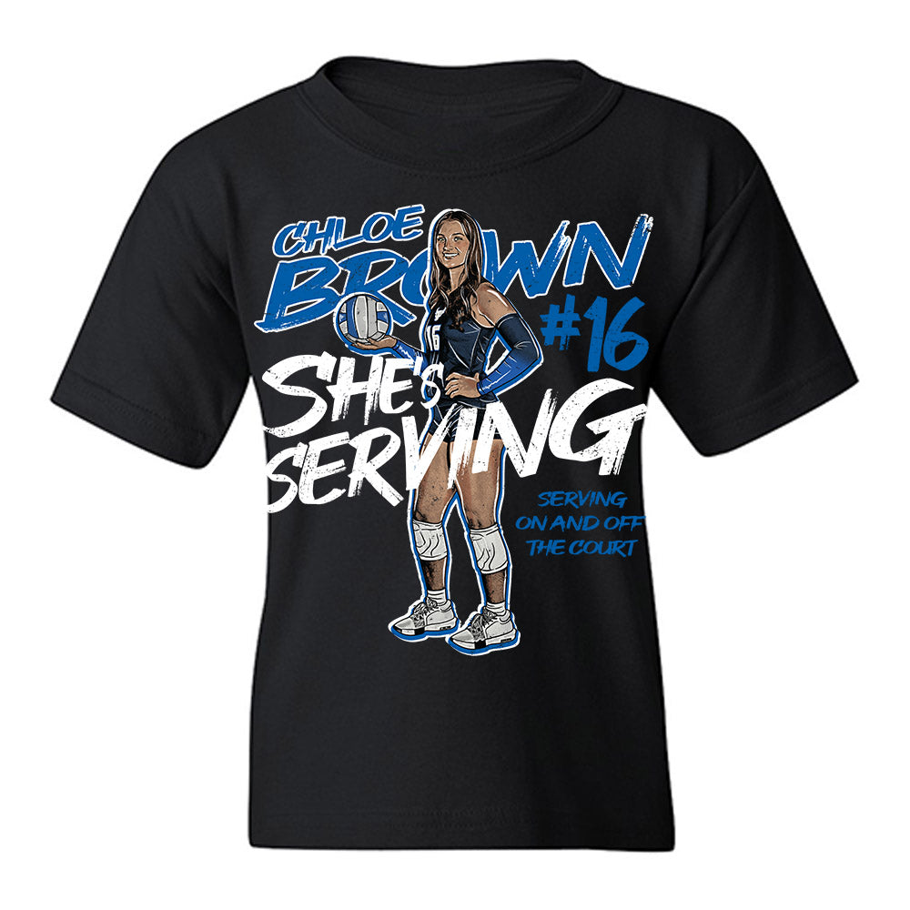 Buffalo - NCAA Women's Volleyball : Chloe Brown - Caricature Youth T-Shirt-0