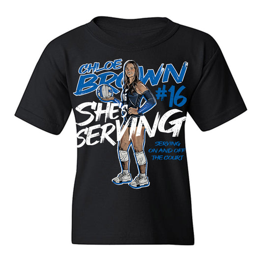 Buffalo - NCAA Women's Volleyball : Chloe Brown - Caricature Youth T-Shirt-0
