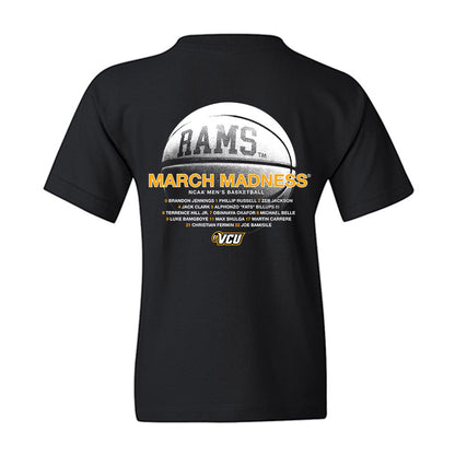 VCU - NCAA Men's Basketball : NCAA® March Madness® 2025 Roster Youth T-Shirt-1