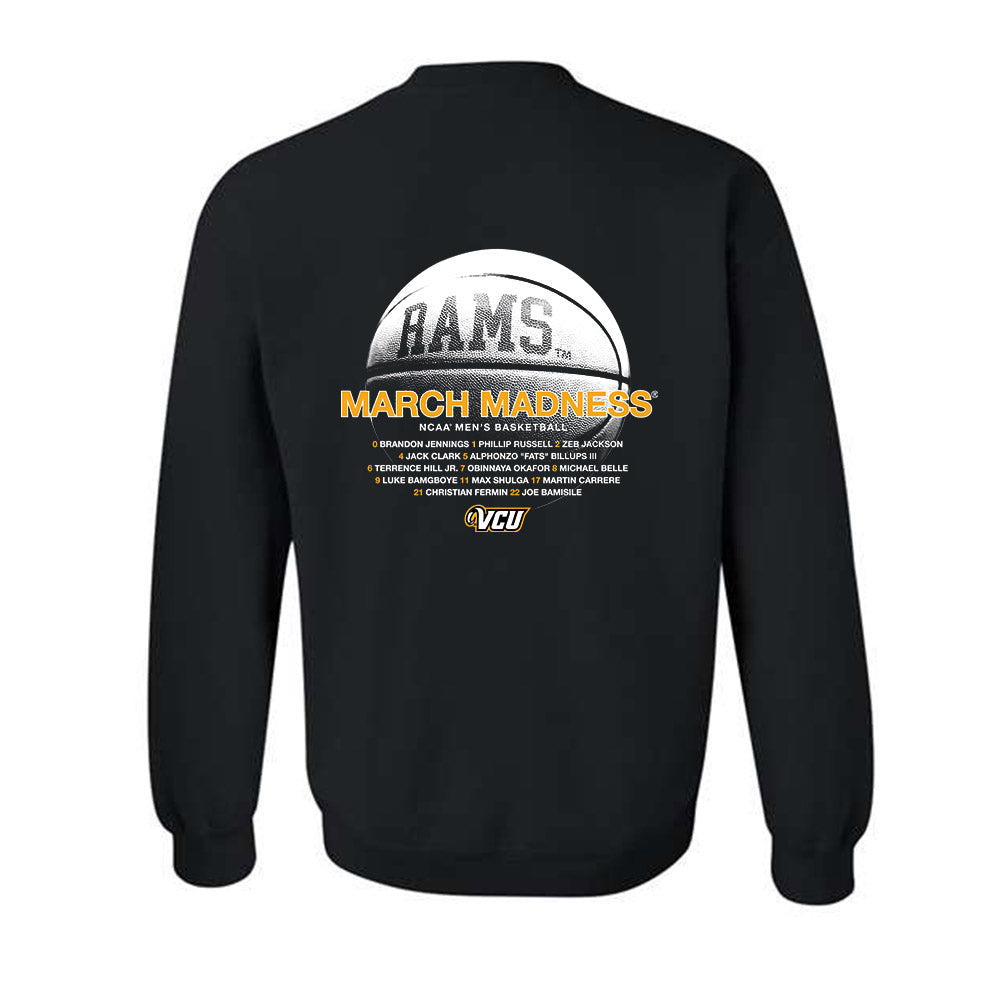 VCU - NCAA Men's Basketball : NCAA® March Madness® 2025 Roster Crewneck Sweatshirt-1