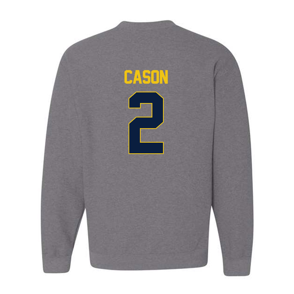 Michigan - NCAA Men's Basketball : Lorenzo Cason - NCAA® March Madness® 2025 Shersey Crewneck Sweatshirt-1