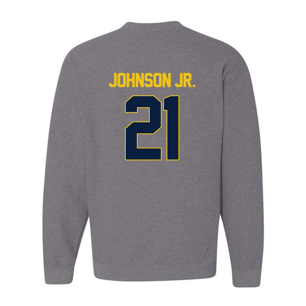 Michigan - NCAA Men's Basketball : Morez Johnson Jr. - NCAA® March Madness® 2025 Shersey Crewneck Sweatshirt-1