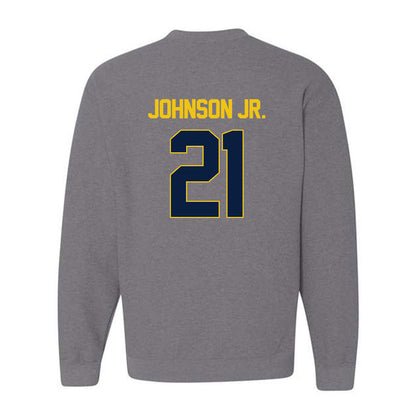 Michigan - NCAA Men's Basketball : Morez Johnson Jr. - NCAA® March Madness® 2025 Shersey Crewneck Sweatshirt-1