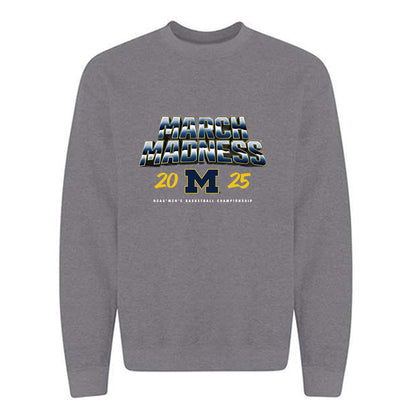 Michigan - NCAA Men's Basketball : Morez Johnson Jr. - NCAA® March Madness® 2025 Shersey Crewneck Sweatshirt-0