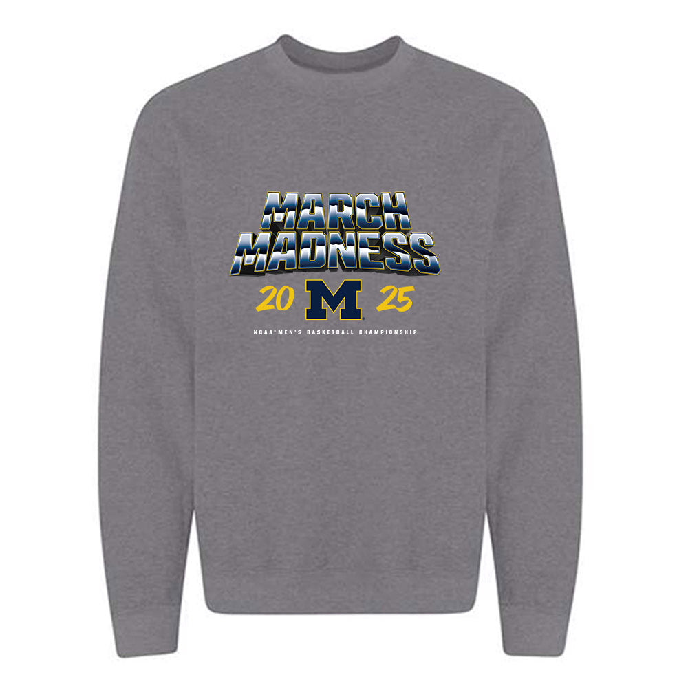 Michigan - NCAA Men's Basketball : Lorenzo Cason - NCAA® March Madness® 2025 Shersey Crewneck Sweatshirt-0