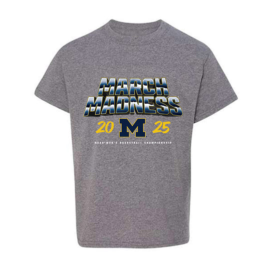 Michigan - NCAA Men's Basketball : Oscar Goodman - NCAA® March Madness® 2025 Shersey Youth T-Shirt-0