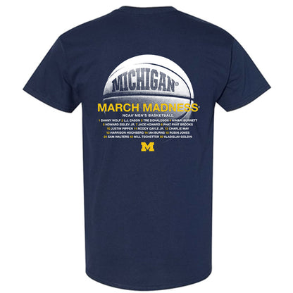 Michigan - NCAA Men's Basketball : NCAA® March Madness® 2025 Roster T-Shirt-1