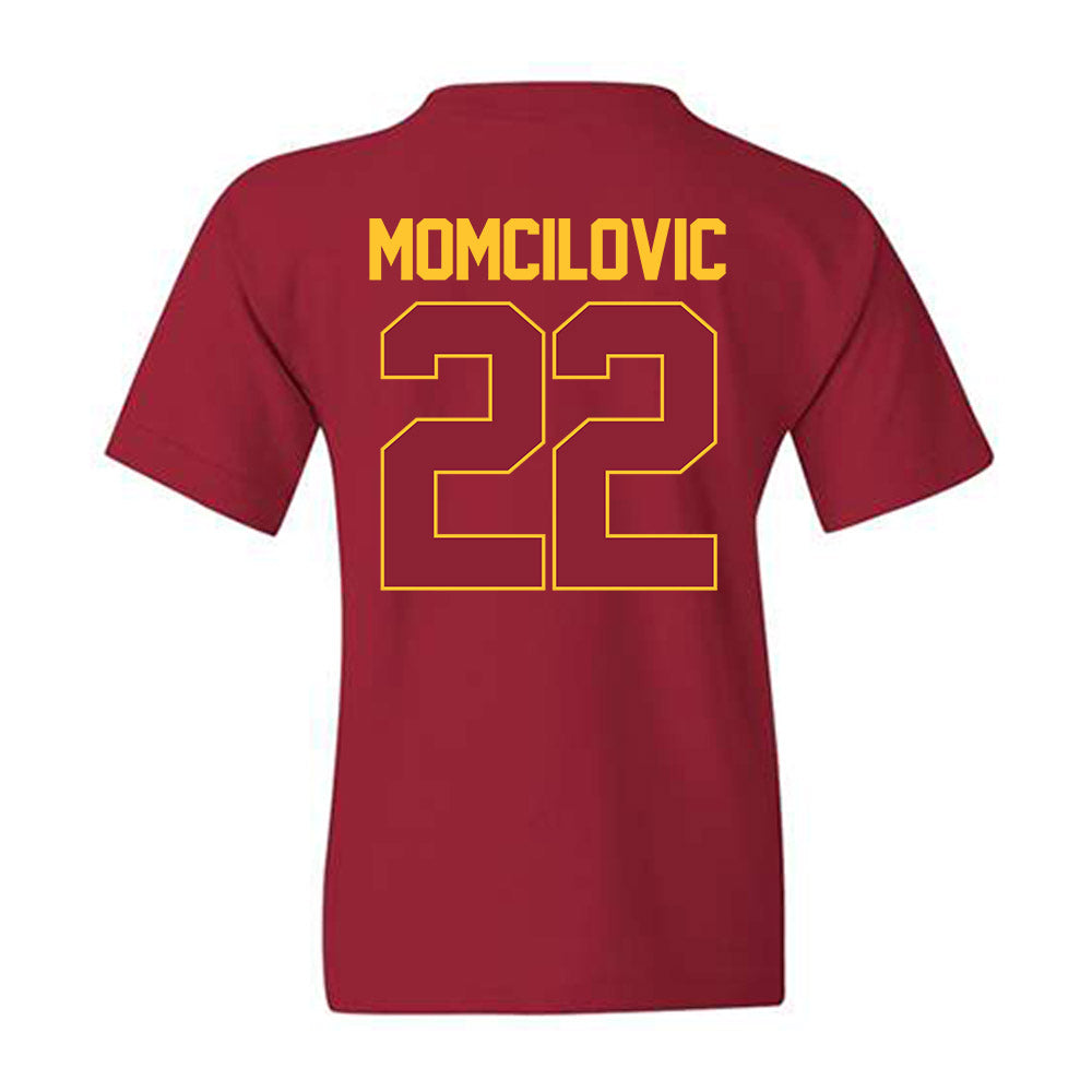 Iowa State - NCAA Men's Basketball : Milan Momcilovic - NCAA® March Madness® 2025 Shersey Youth T-Shirt-1