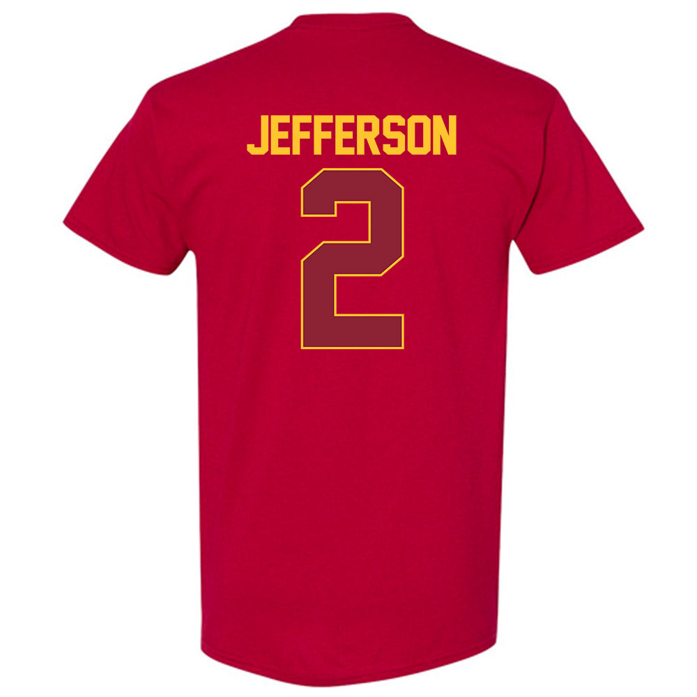 Iowa State - NCAA Men's Basketball : Joshua Jefferson - NCAA® March Madness® 2025 Shersey T-Shirt-1