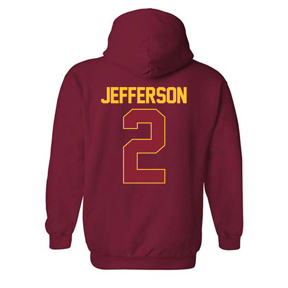 Iowa State - NCAA Men's Basketball : Joshua Jefferson - NCAA® March Madness® 2025 Shersey Hooded Sweatshirt-1