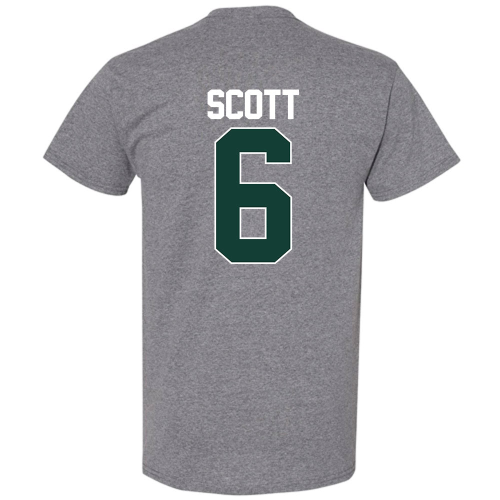 Michigan State - NCAA Men's Basketball : Jordan Scott - NCAA® March Madness® 2025 Shersey T-Shirt-1