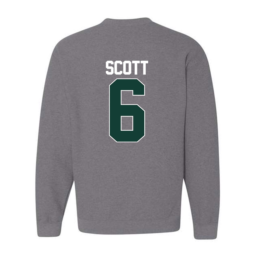 Michigan State - NCAA Men's Basketball : Jordan Scott - NCAA® March Madness® 2025 Shersey Crewneck Sweatshirt-1