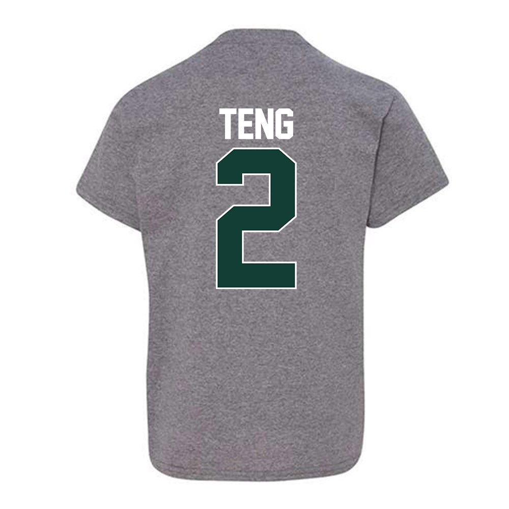 Michigan State - NCAA Men's Basketball : Kur Teng - NCAA® March Madness® 2025 Shersey Youth T-Shirt-1