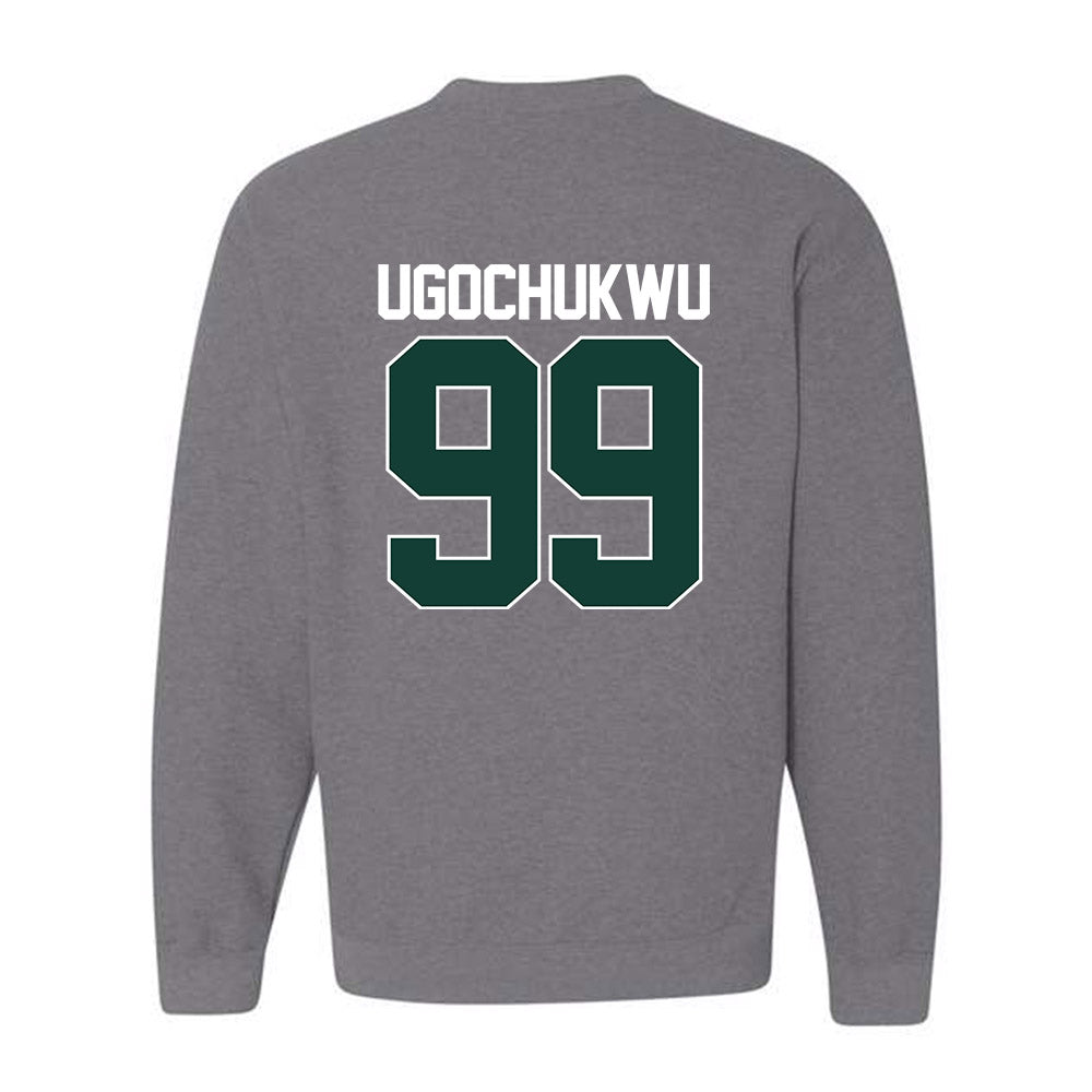 Michigan State - NCAA Men's Basketball : Divine-Collins Ugochukwu - NCAA® March Madness® 2025 Shersey Crewneck Sweatshirt-1