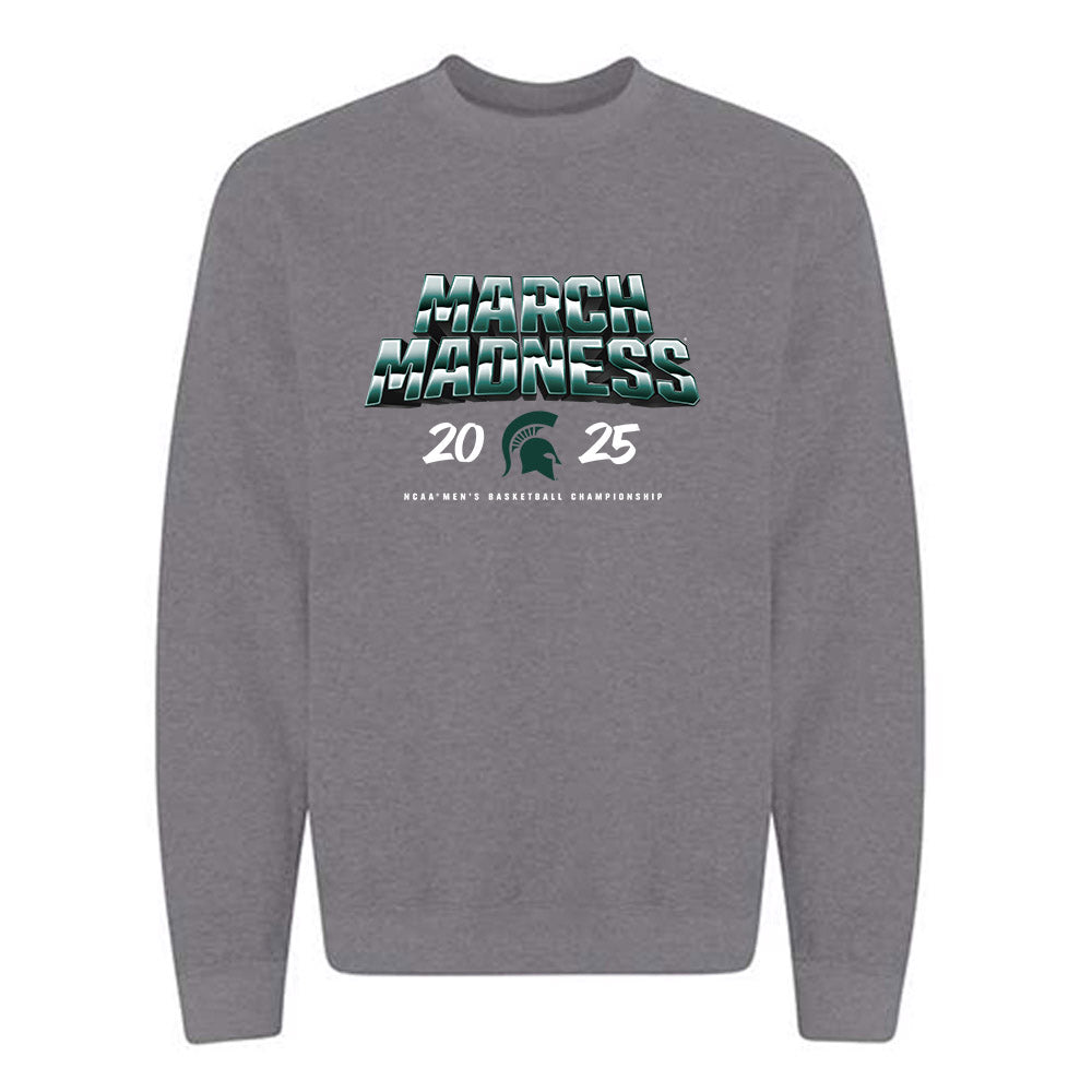 Michigan State - NCAA Men's Basketball : Divine-Collins Ugochukwu - NCAA® March Madness® 2025 Shersey Crewneck Sweatshirt-0