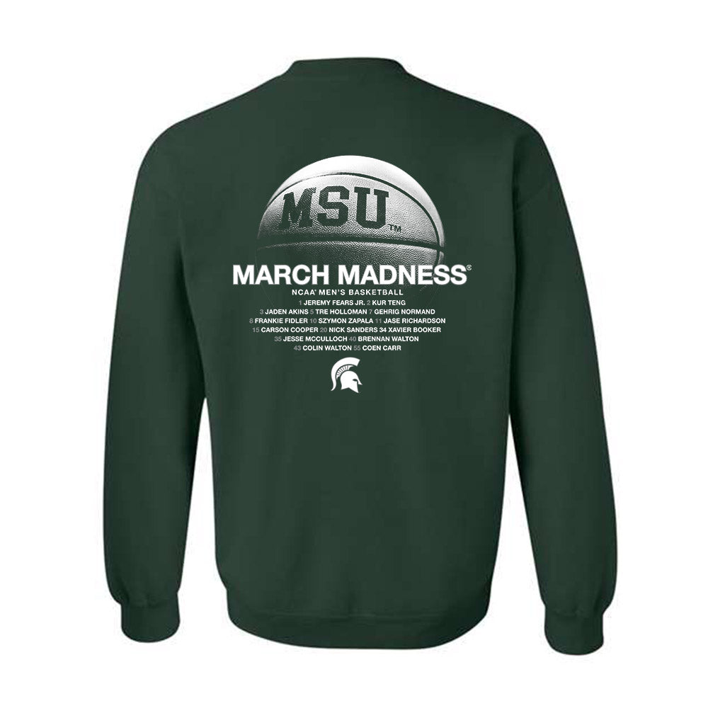 Michigan State - NCAA Men's Basketball : NCAA® March Madness® 2025 Roster Crewneck Sweatshirt-1