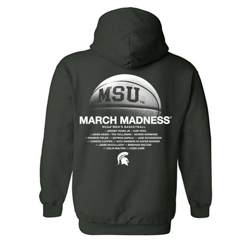 Michigan State - NCAA Men's Basketball : NCAA® March Madness® 2025 Roster Hooded Sweatshirt-1