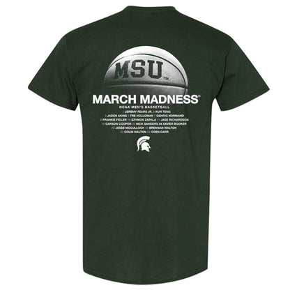 Michigan State - NCAA Men's Basketball : NCAA® March Madness® 2025 Roster T-Shirt-1