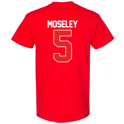 Texas Tech - NCAA Men's Basketball : Josiah Moseley - NCAA® March Madness® 2025 Shersey T-Shirt-1