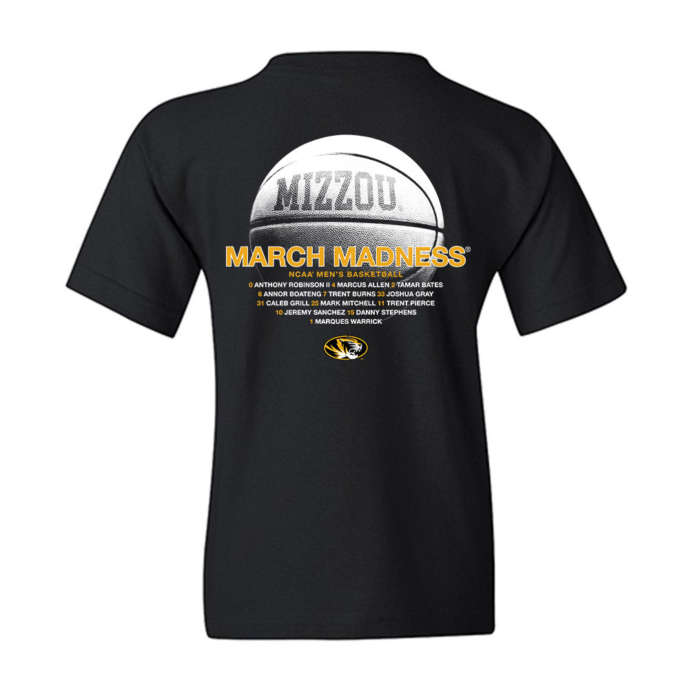 Missouri - NCAA Men's Basketball : NCAA® March Madness® 2025 Roster Youth T-Shirt-1