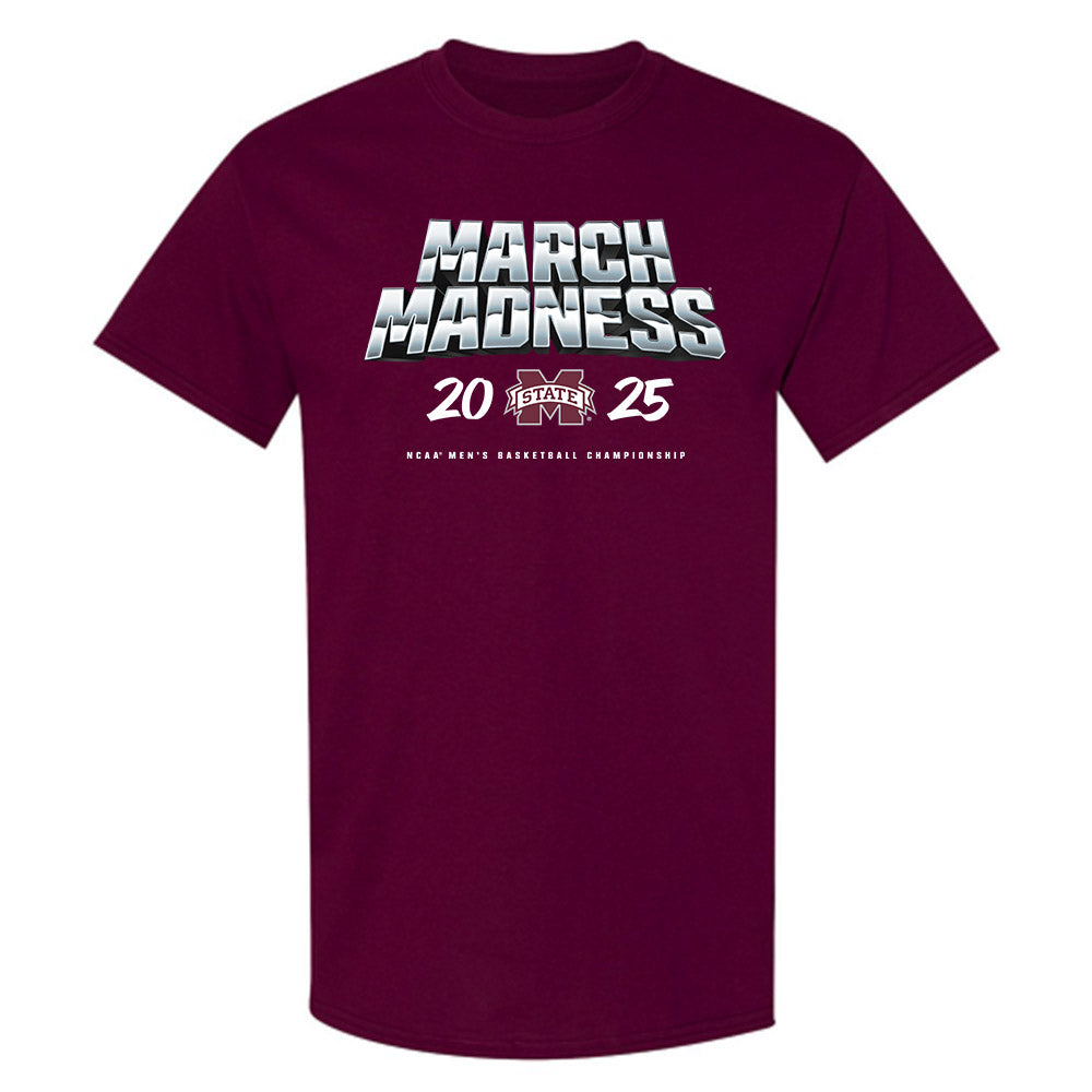 Mississippi State - NCAA Men's Basketball : Josh Hubbard - NCAA® March Madness® 2025 Shersey T-Shirt-0