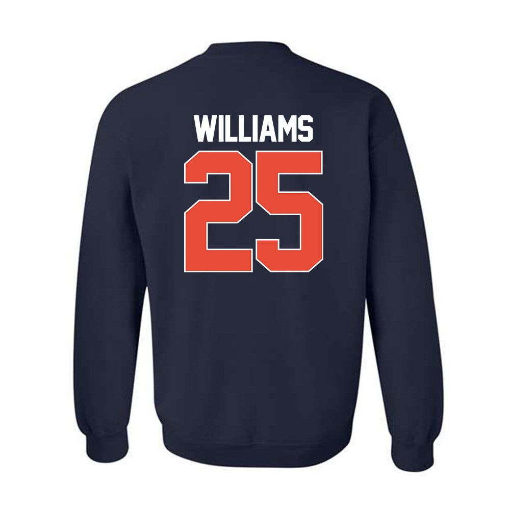 Illinois - NCAA Men's Basketball : Max Williams - NCAA® March Madness® 2025 Shersey Crewneck Sweatshirt-1