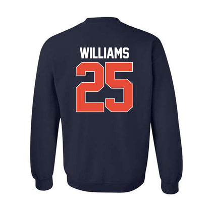 Illinois - NCAA Men's Basketball : Max Williams - NCAA® March Madness® 2025 Shersey Crewneck Sweatshirt-1