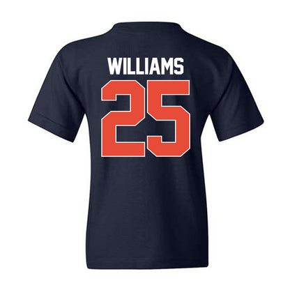 Illinois - NCAA Men's Basketball : Max Williams - NCAA® March Madness® 2025 Shersey Youth T-Shirt-1