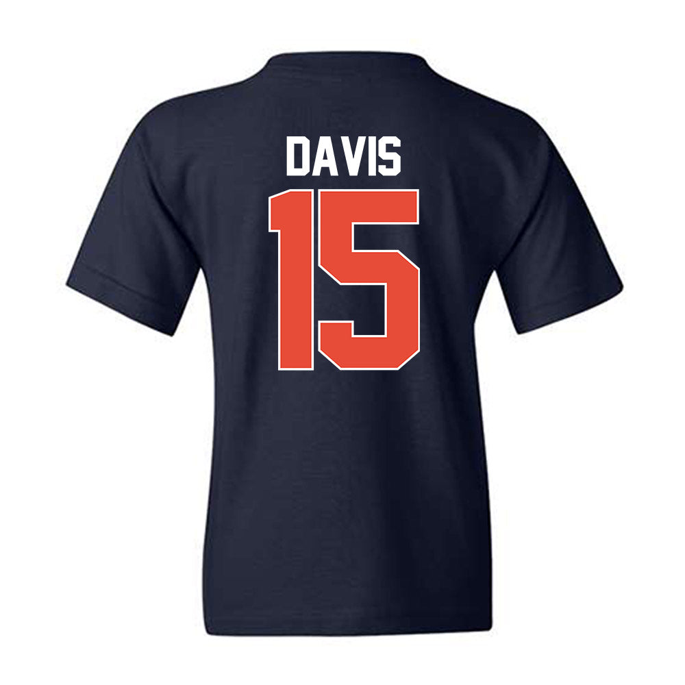 Illinois - NCAA Men's Basketball : Jake Davis - NCAA® March Madness® 2025 Shersey Youth T-Shirt-1