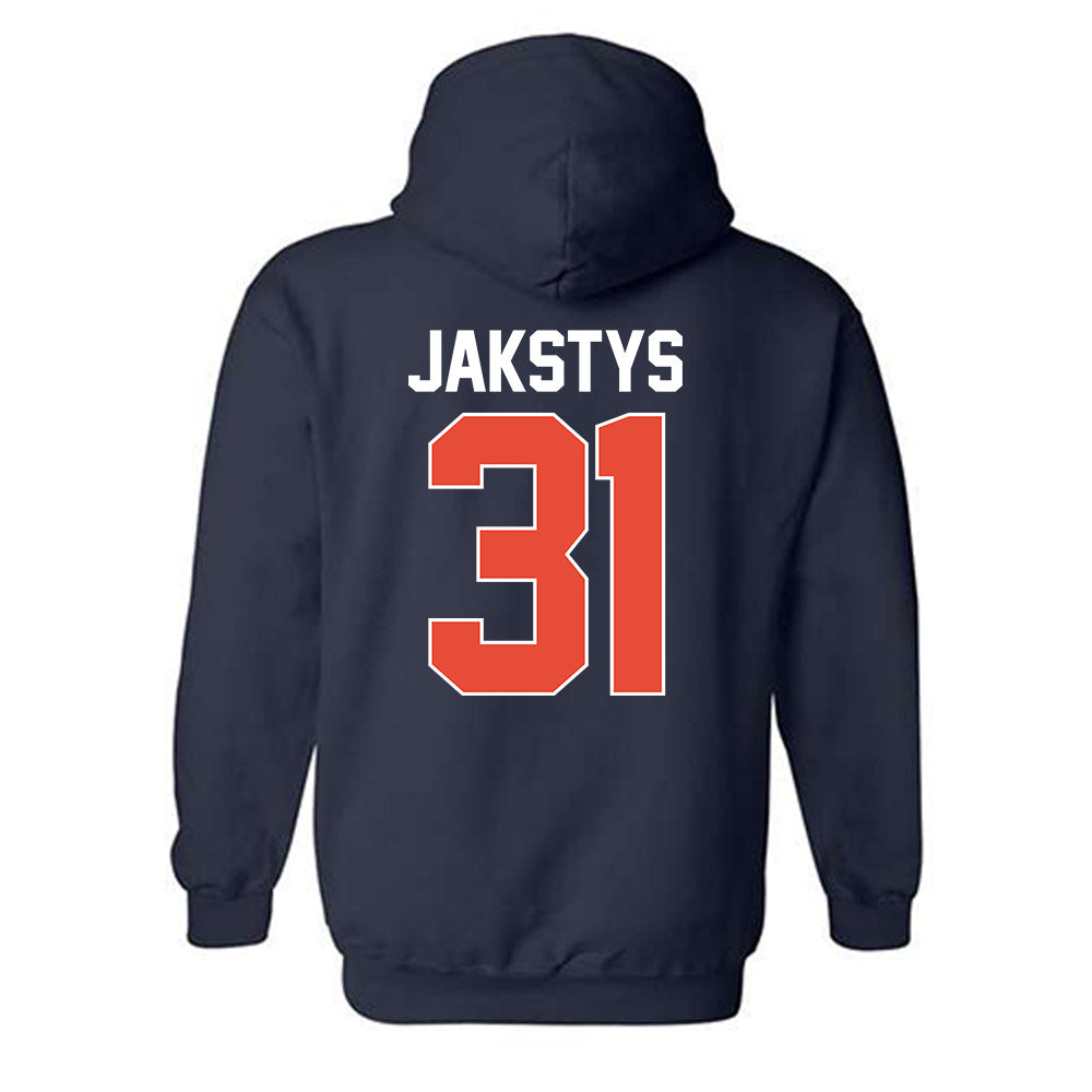 Illinois - NCAA Men's Basketball : Jason Jakstys - NCAA® March Madness® 2025 Shersey Hooded Sweatshirt-1