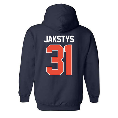 Illinois - NCAA Men's Basketball : Jason Jakstys - NCAA® March Madness® 2025 Shersey Hooded Sweatshirt-1
