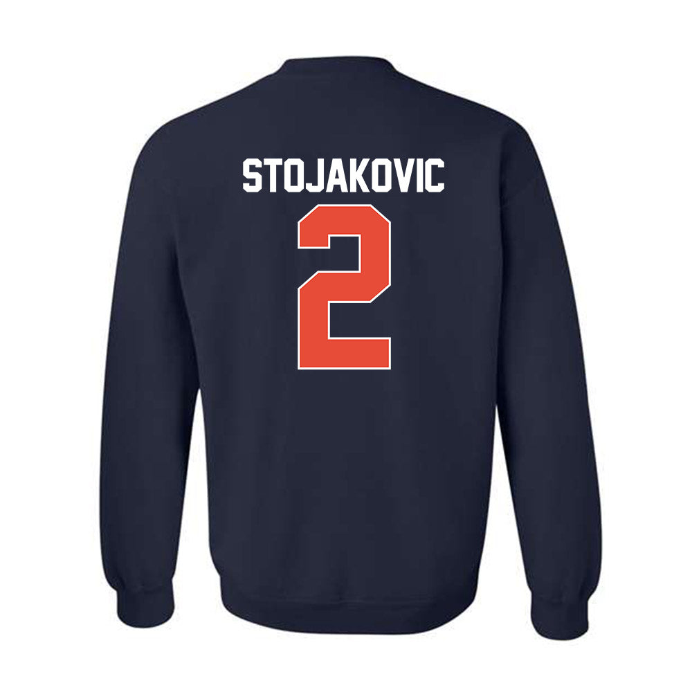 Illinois - NCAA Men's Basketball : Andrej Stojakovic - NCAA® March Madness® 2025 Shersey Crewneck Sweatshirt-1