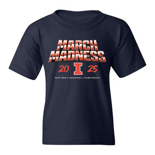 Illinois - NCAA Men's Basketball : Marcus Domask - NCAA® March Madness® 2025 Shersey Youth T-Shirt-0