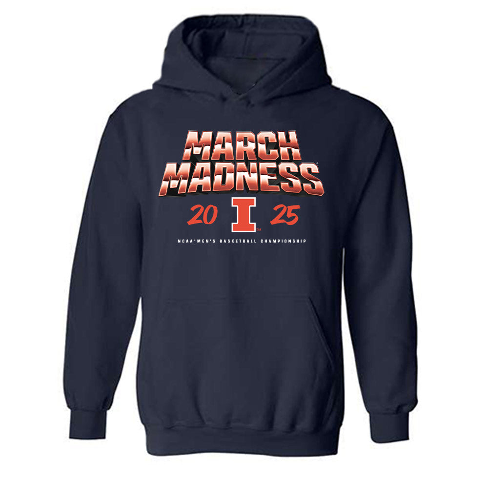 Illinois - NCAA Men's Basketball : Andrej Stojakovic - NCAA® March Madness® 2025 Shersey Hooded Sweatshirt-0