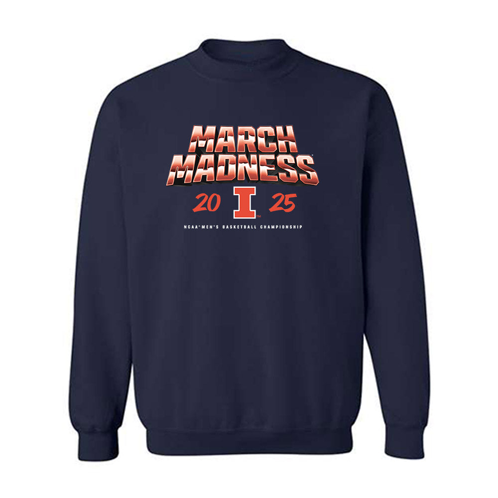Illinois - NCAA Men's Basketball : Jason Jakstys - NCAA® March Madness® 2025 Shersey Crewneck Sweatshirt-0
