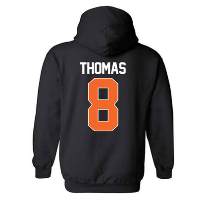 Clemson - NCAA Men's Basketball : Dallas Thomas - NCAA® March Madness® 2025 Shersey Hooded Sweatshirt-1