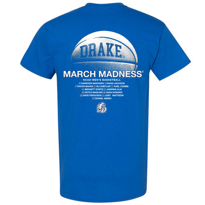 Drake - NCAA Men's Basketball : - NCAA® March Madness® 2025 Roster T-Shirt-1