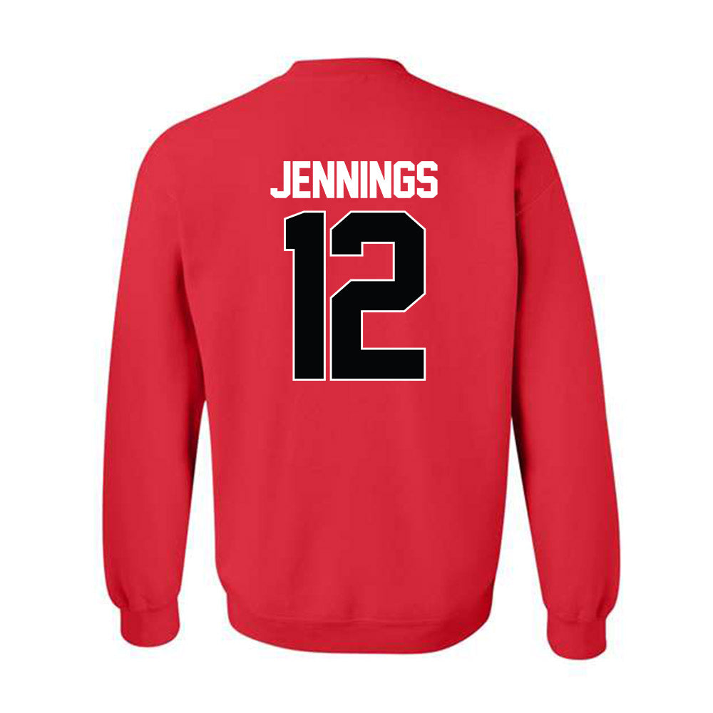 Georgia - NCAA Men's Basketball : Markel Jennings - NCAA® March Madness® 2025 Shersey Crewneck Sweatshirt-1