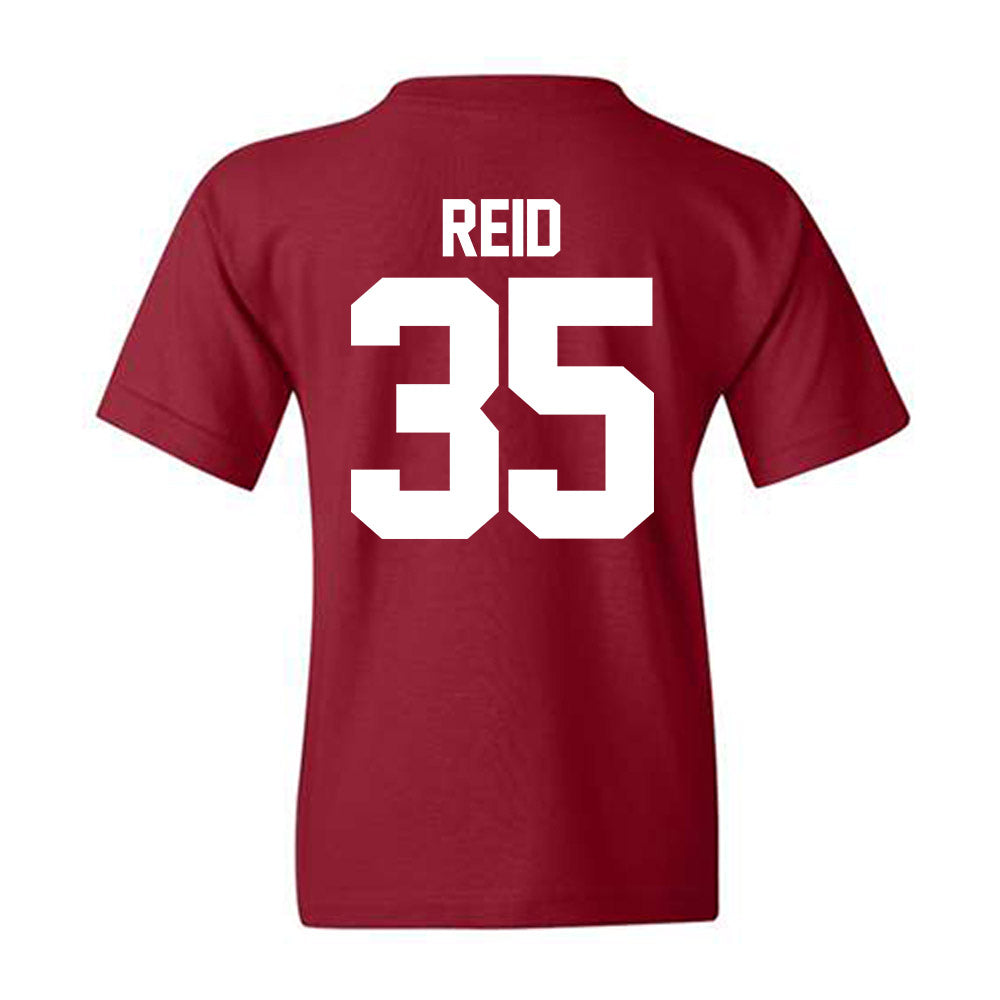 Oklahoma - NCAA Men's Basketball : Derrion Reid - NCAA® March Madness® 2025 Shersey Youth T-Shirt-1