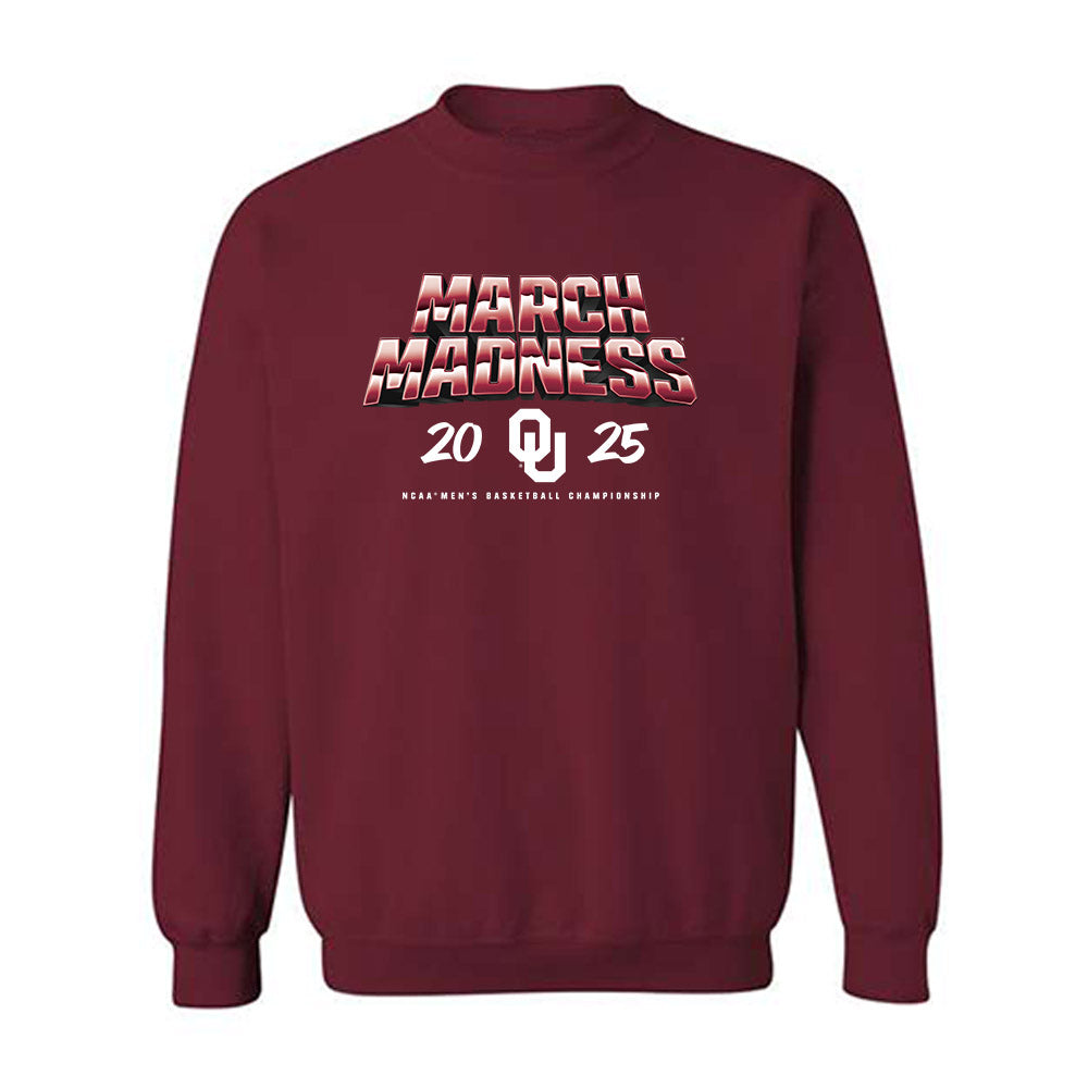 Oklahoma - NCAA Men's Basketball : Derrion Reid - NCAA® March Madness® 2025 Shersey Crewneck Sweatshirt-0