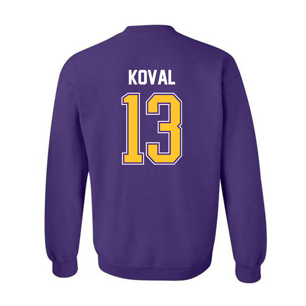 LSU - NCAA Women's Basketball : Kate Koval - NCAA® March Madness® 2025 Shersey Crewneck Sweatshirt-1
