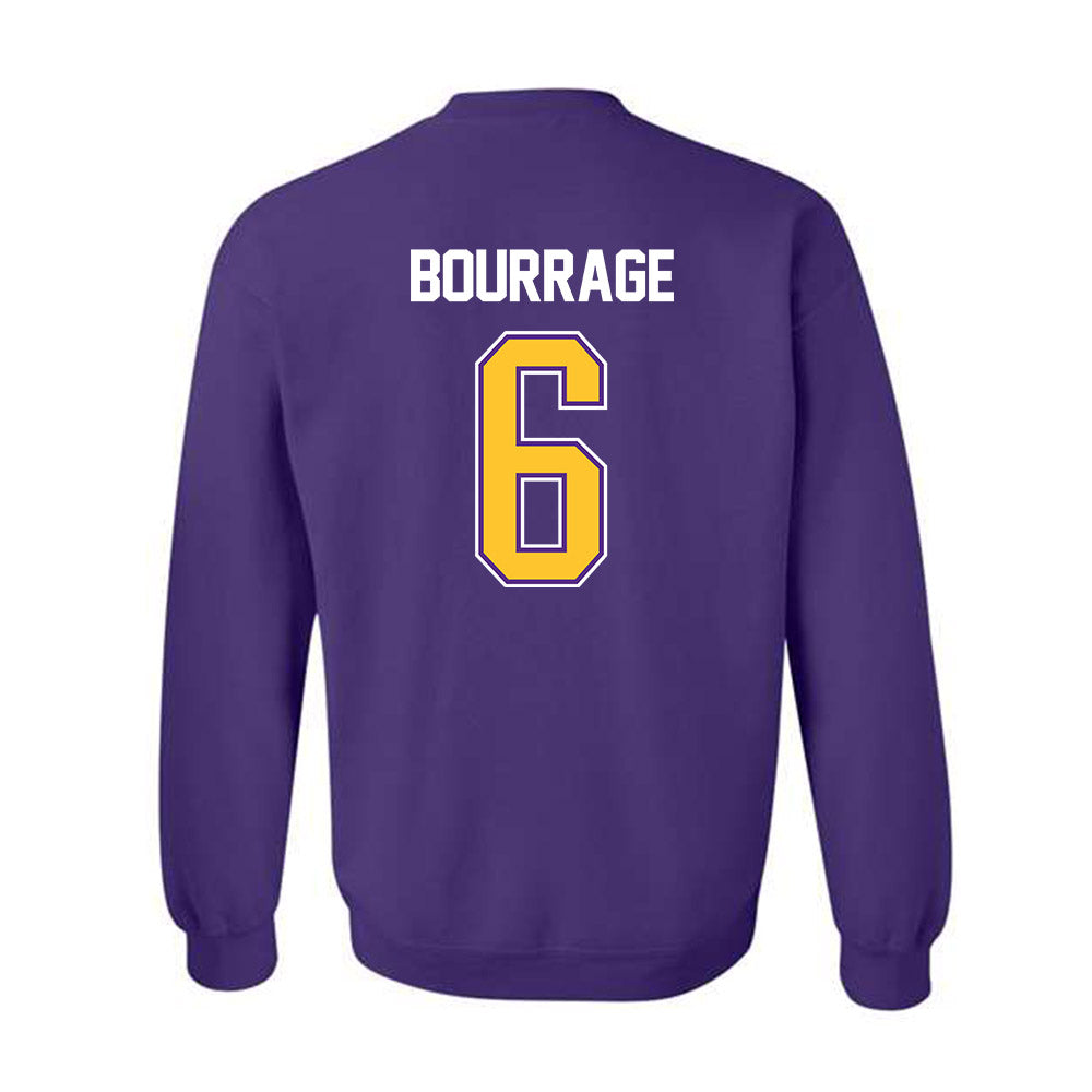 LSU - NCAA Women's Basketball : Divine Bourrage - NCAA® March Madness® 2025 Shersey Crewneck Sweatshirt-1