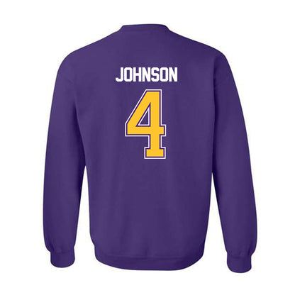 LSU - NCAA Women's Basketball : Flaujae Johnson - NCAA® March Madness® 2025 Shersey Crewneck Sweatshirt-1