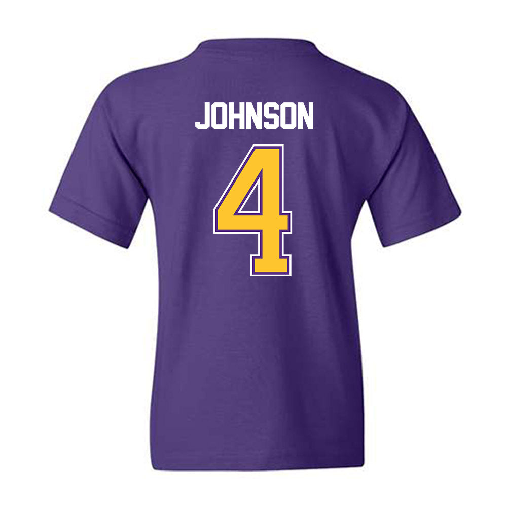 LSU - NCAA Women's Basketball : Flaujae Johnson - NCAA® March Madness® 2025 Shersey Youth T-Shirt-1