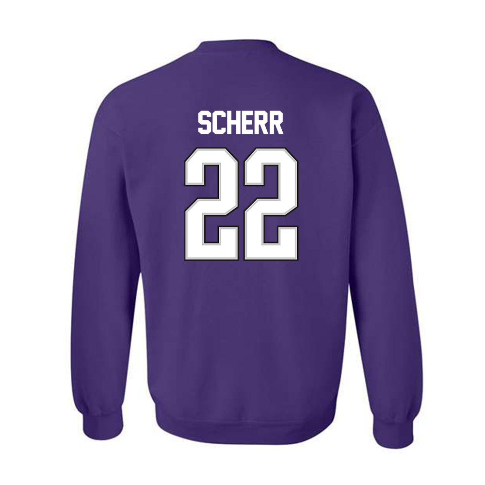 TCU - NCAA Women's Basketball : Maddie Scherr - NCAA® March Madness® 2025 Shersey Crewneck Sweatshirt-1