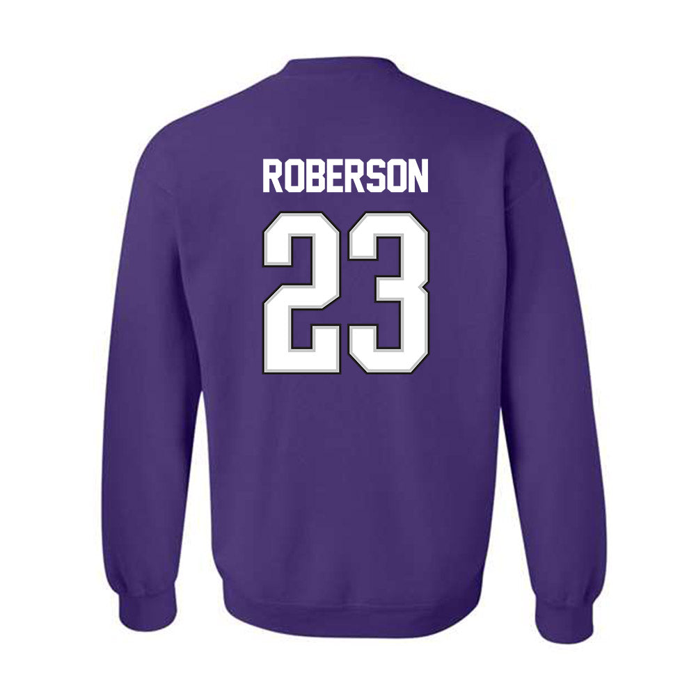 TCU - NCAA Women's Basketball : Aaliyah Roberson - NCAA® March Madness® 2025 Shersey Crewneck Sweatshirt-1