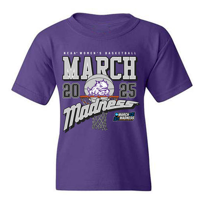 TCU - NCAA Women's Basketball : Aaliyah Roberson - NCAA® March Madness® 2025 Shersey Youth T-Shirt-0