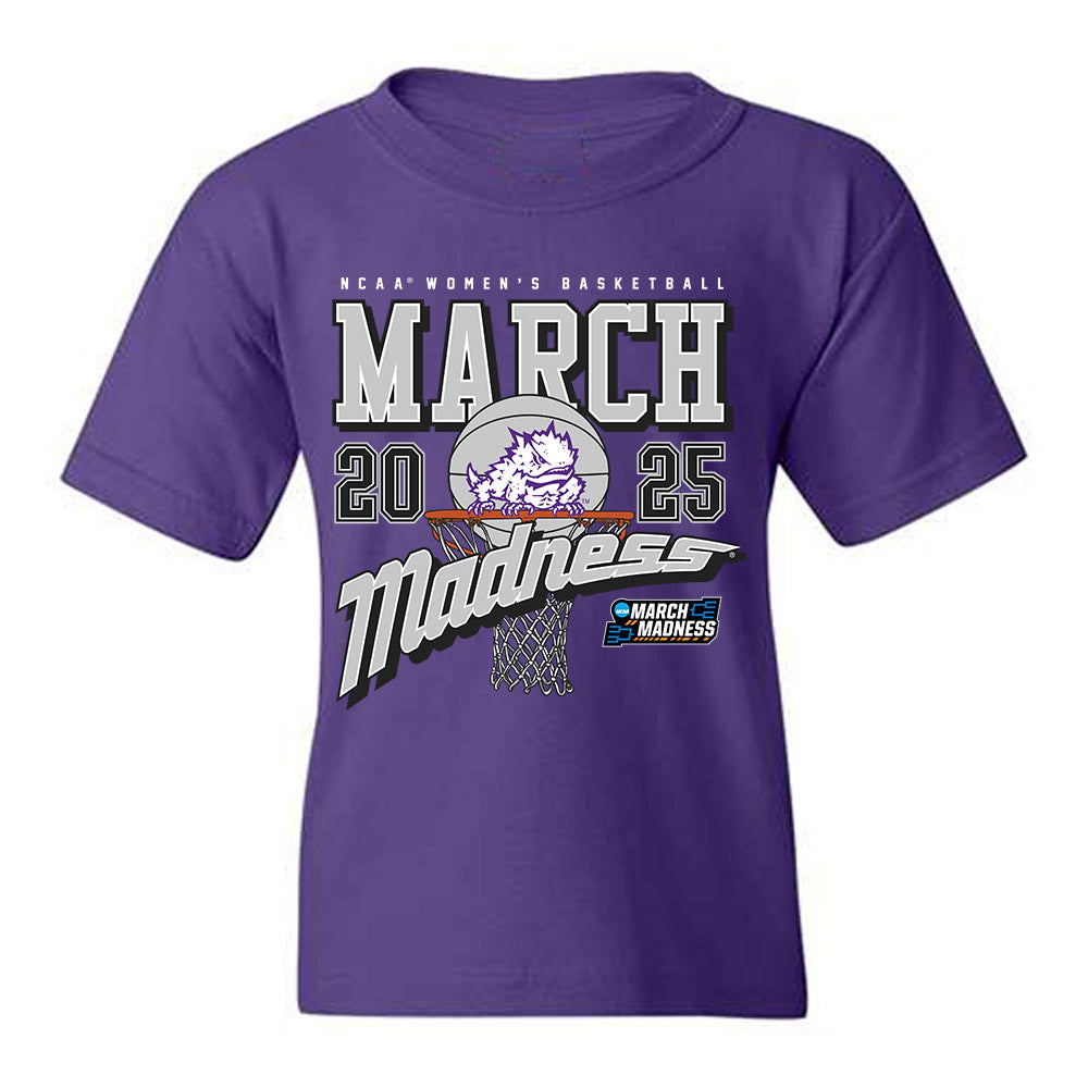 TCU - NCAA Women's Basketball : Donovyn Hunter - NCAA® March Madness® 2025 Shersey Youth T-Shirt-0